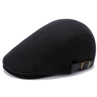 Gorra de Tweed de Lana Irlandesa al por Mayor, Cálida, Ajustable, Clásica y Elegante, Estilo Gatsby, Repartidor de Periódicos, Plana Ivy para Hombre, Tipo Boina