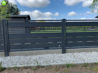 Clôture de jardin en alliage d'aluminium, treillis métallique revêtu, portails semi-privés pour extérieur, écologiques et résistants aux intempéries