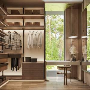 Armoires modernes personnalisées artisanales Portes Dressing Dressing Walk In Closet Organisation Idées de conception - Product Image 5