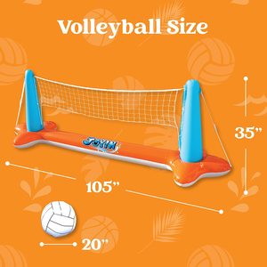 Ensemble <span class=keywords><strong>de</strong></span> flotteurs <span class=keywords><strong>de</strong></span> piscine gonflables avec <span class=keywords><strong>filet</strong></span> <span class=keywords><strong>de</strong></span> <span class=keywords><strong>volley</strong></span>-ball et paniers <span class=keywords><strong>de</strong></span> basket-ball, jouet <span class=keywords><strong>de</strong></span> jeu <span class=keywords><strong>flottant</strong></span> pour enfants et adultes - Product Image 6