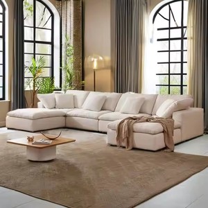 Hiện đại trong nhà đi văng Top thoải mái đồ nội thất đám mây U cắt vải sofa Modular phòng khách sofa - Product Image 6