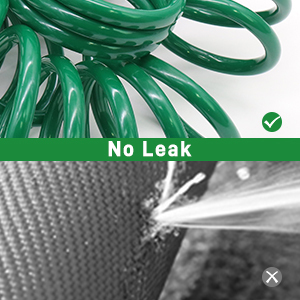 Manguera de agua de resorte de plástico con boquilla de pulverización de 10 patrones para uso en el jardín - Product Image 3