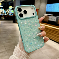 Coque de téléphone scintillante, décoration 3D papillon et étoile perlée, cadre d'objectif électroplaqué antichoc pour iPhone 17/18 Pro Max