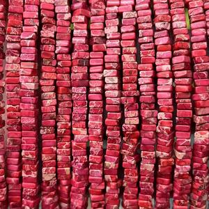 Espaciador de jaspe Imperial de piedras preciosas naturales, collar de pulsera de cuentas sueltas de piedra de sedimentos marinos de 2x4mm para fabricación de joyas - Product Image 4