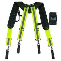 Bretelles de ceinture à outils réfléchissantes MELOTOUGH, robustes et rembourrées pour la construction, avec support de téléphone amovible