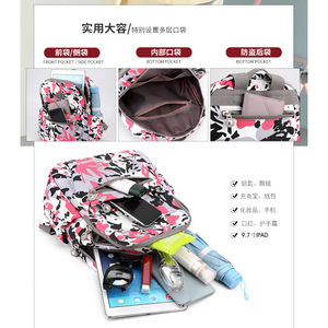 Korean Style Women's <b>Backpack</b> Lightweight <b>Large</b> Capacity Breathable Waterproof Casual Travel Summer 2025 - Product Image 3