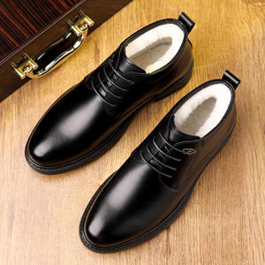 Nouvelles chaussures en cuir décontractées pour hommes, style simple et professionnel, semelle antidérapante souple, résistantes à l'usure, bout rond, chaussures habillées, maille respirante - Product Image 3