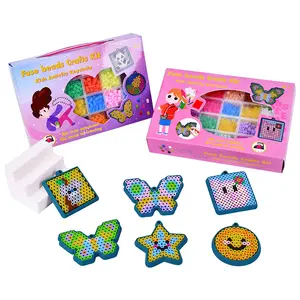 Toptan özel çocuk Diy oyuncaklar 5mm Hama sigorta boncuk hediye renkler kutu paketi yaratıcı gerek demir Perler sigorta boncuk kiti