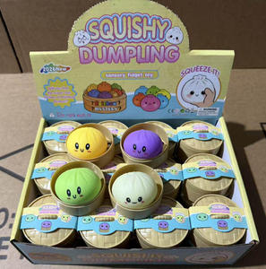 Vente en gros de jouets anti-stress souple et moelleux en forme de dumpling souriant, avec perles d'<span class=keywords><strong>eau</strong></span> pailletées de différentes tailles, à rebond rapide - Product Image 3