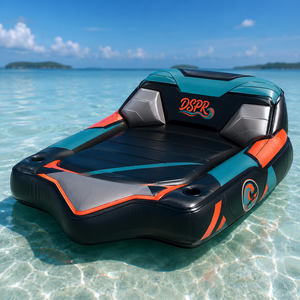 Canapé <span class=keywords><strong>gonflable</strong></span> en PVC, <span class=keywords><strong>chaise</strong></span> <span class=keywords><strong>longue</strong></span> flottante pour adultes avec porte-gobelet, utilisation commerciale en extérieur pour <span class=keywords><strong>piscine</strong></span>, lac, mer et plage - Product Image 6