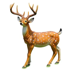 玻璃纤维动物户外动物青铜大雕塑鹿园雕像装饰大尺寸逼真不可移动