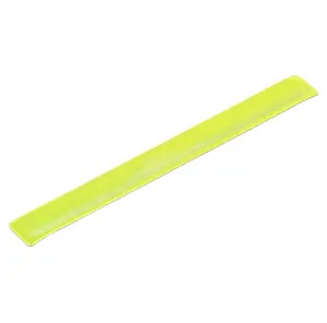 PVC Slap Bracelets Reflective Snap On Wristbands Night Running Safety Bands (Fluorescent Green)