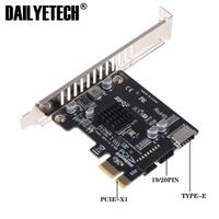 Carte PCI Express PCI-E vers USB3 Type-E, panneau frontal Type-C 19P 20P, carte d'extension compatible avec l'interface PCI-E X1 X4 X8 X16