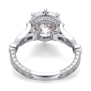 <span class=keywords><strong>Bague</strong></span> en diamant de laboratoire de 1 à 5 carats, taille <span class=keywords><strong>ancienne</strong></span> européenne ronde, en <span class=keywords><strong>platine</strong></span> PT950, certification IGI, <span class=keywords><strong>bague</strong></span> de fiançailles romantique - Product Image 2