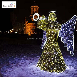 Decoración navideña exterior tridimensional con ángeles LED para calles - Product Image 6