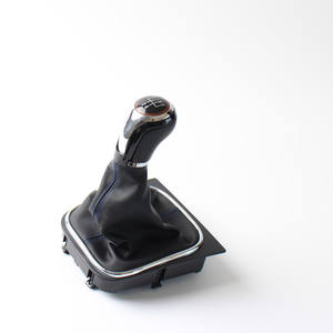 Poignée de levier de vitesse en cuir pour voiture, 5 ou 6 vitesses, ergonomique, pour Golf 5 6 VW - Product Image 3