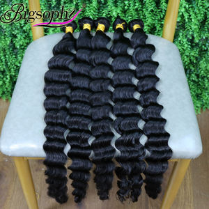 Proveedor de Cabello Virgen con Ondas Profundas Sueltas, de 10 a 30 Pulgadas, Grado 12A, Trama de Cabello 100% Humano, Color Negro Natural - Product Image 3