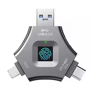 Clé USB OTG Type-C sécurisée avec cryptage par empreinte digitale, 3 en 1, haute vitesse, 128 Go, 256 Go, 512 Go, clé USB 3.0 - Product Image 2