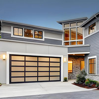 Porte per Garage in Vetro con Telaio in Alluminio, Design Moderno ed Elegante, Colore Personalizzabile, Ideali per Case Familiari Suburbane - Richiedere Preventivo