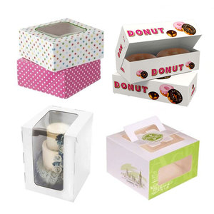<span class=keywords><strong>Cajas</strong></span> de Cartón Blancas y Rosas <span class=keywords><strong>para</strong></span> Donuts, Personalizadas con Diseño Impreso, Caja de Papel <span class=keywords><strong>para</strong></span> Empacar Sushi, Macarons y Donuts con Ventana Transparente - Product Image 6