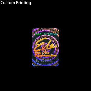 Tùy chỉnh in Giáng Sinh cát semprot Logo Thương Hiệu Mã Vạch Nối Tiếp đánh số Nhãn An Ninh 3D Ba Chiều Sticker - Product Image 5