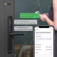 Serrure Intelligente Google Home Tuya Cloud en Aluminium avec Empreinte Digitale, Carte RFID, Combinaison sans Clé, Levier de Verrouillage avec WiFi et NFC