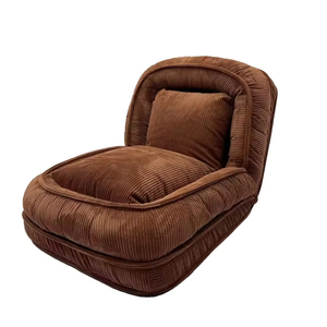 Cama Compacta de Diseño Minimalista Moderno, Puff de Tela de Pana de Gran Venta para Espacios Pequeños, Uso Humano y Canino, Área de Estar - Product Image 2