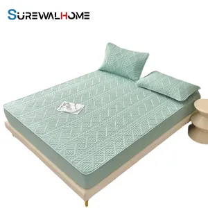 SUREWALHOME贴合床单式床罩绗缝防水床垫保护器高级床垫垫透气床垫套