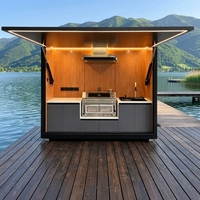 Pod de Glamping Entièrement Équipé avec Cuisine Extérieure, Kiosque Modulaire Préfabriqué de Luxe pour Camping et Sites Touristiques