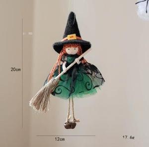 DAMAI Décorations Suspendues de Sorcière d'Halloween, Mini Pendentif Balai de Sorcière Mignon, Décoration de Fête d'Halloween, Décoration pour Fenêtre et Arbre de Maison, Photo - Product Image 5