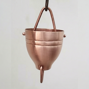 Chaîne de pluie décorative en cuivre pour gouttière, cascade extérieure pour jardin et maison, chaîne de récupération d'eau de pluie suspendue - Product Image 1
