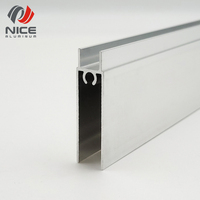 Profil de cadre de garde-robe en aluminium série 6063 T5 personnalisé noir mat et or rose