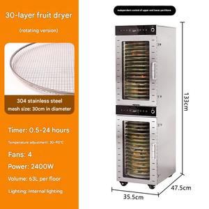 Déshydrateur alimentaire industriel en acier inoxydable à air chaud pour fruits et légumes - Product Image 4