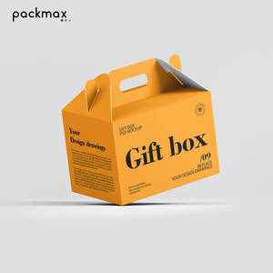 Caja de embalaje portátil plegable de papel kraft reciclable y ecológico, impresión personalizable, adecuada para empaquetar regalos. - Product Image 2