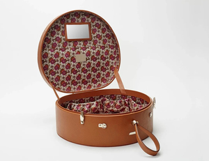 Estuche de lujo redondo para sombrero de vaquero, caja de exhibición para envío, bolso cruzado de cuero para mujer, cajas de embalaje para sombreros con tapas de espejo - Product Image 1