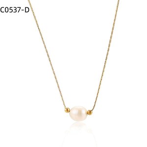 Amy Amy Pearl Necklace Faux Pearl Round White 925 <b>Silver</b> <b>Snake</b> <b>Chain</b> Minimalist Pendant For Women Everyday Wear - Product Image 4