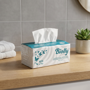 Biolly 425 Lingettes en coton pour le visage – Ultra-résistantes – Papier extra-large – Écologiques - Product Image 3