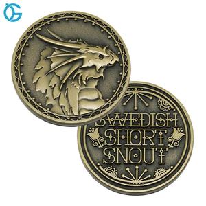 Dragón del mar, <span class=keywords><strong>la</strong></span> mirada de 3D latón antiguo de Metal Moneda de desafío para el evento de recuerdo - Product Image 2