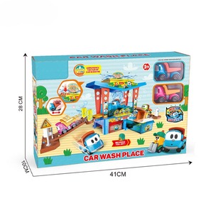Juego de Simulación de Lavado de Autos con Pista de Plástico y 2 Autos de Fricción para Niños - Product Image 6