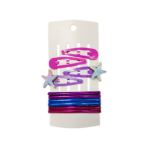 Accessoires pour enfants dégradé pentagramme peinture en aérosol Clips vert oignon rose cheveux cravates ensemble décorations - Product Image 1