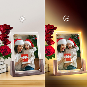 5x7 Picture <b>Frames</b> Set of 2 Rustic <b>Photo</b> <b>Frame</b> with Wooden Base and Tempered Glass for Tabletop - Product Image 2