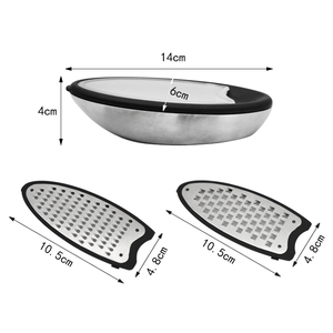 New MICROPLANE vắt tay hộp phẳng vắt tay cho gừng Rau chanh bơ thép không gỉ pho mát vắt tay với container và nắp - Product Image 4