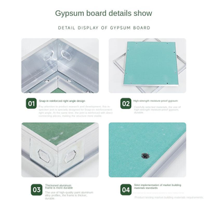 Pannelli di Accesso Moderni in Cartongesso e Alluminio per Soffitti e Pareti con Installazione a Griglia per Hotel, Appartamenti e Centri Commerciali - Product Image 3