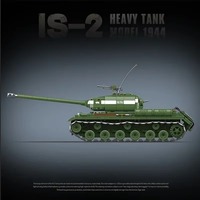 QuanGuan 100249 Tanque Pesado IS-2 de la Segunda Guerra Mundial, Bloques de Construcción de Tanque Pesado de la Segunda Guerra Mundial, Juguetes para Niños, Regalos, Conjuntos de Bloques de Construcción