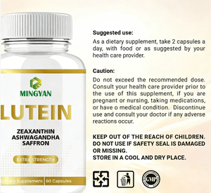 Complément alimentaire pour la santé des yeux et le soulagement du stress pour adultes, OEM/ODM, luteïne de qualité supérieure 20 mg, zéaxanthine, ashwagandha, sans gluten, naturel - Product Image 6