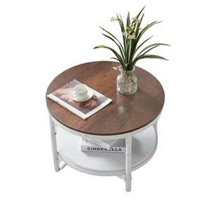 Modern minimalist dome coffee <b>table</b>, creative home decor for living room, solid wood floor <b>table</b>, minimalist style. - Product Image 5