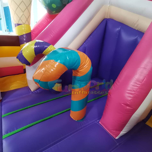 Castillo inflable comercial Sugarland, castillo hinchable Candy Land con tobogán. - Product Image 5