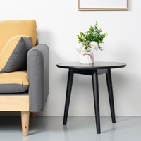 Table d'extrémité en bois de frêne bon marché, table basse mobile en bois massif de salon