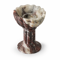 Support de bougie sculptural en marbre violet luxueux NANWEI pour la décoration de la maison, des hôtels et des tables à manger