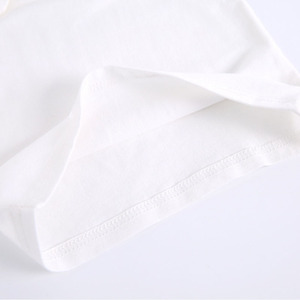 Personalizado al por mayor blanco infantil ropa en blanco volante liso <span class=keywords><strong>manga</strong></span> <span class=keywords><strong>larga</strong></span> 100% algodón Niña bebé <span class=keywords><strong>camiseta</strong></span> para niña bebé - Product Image 5